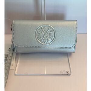 CXL by Christian Lacroix Silver Park Smooth Small Clutch Wristlet NWT